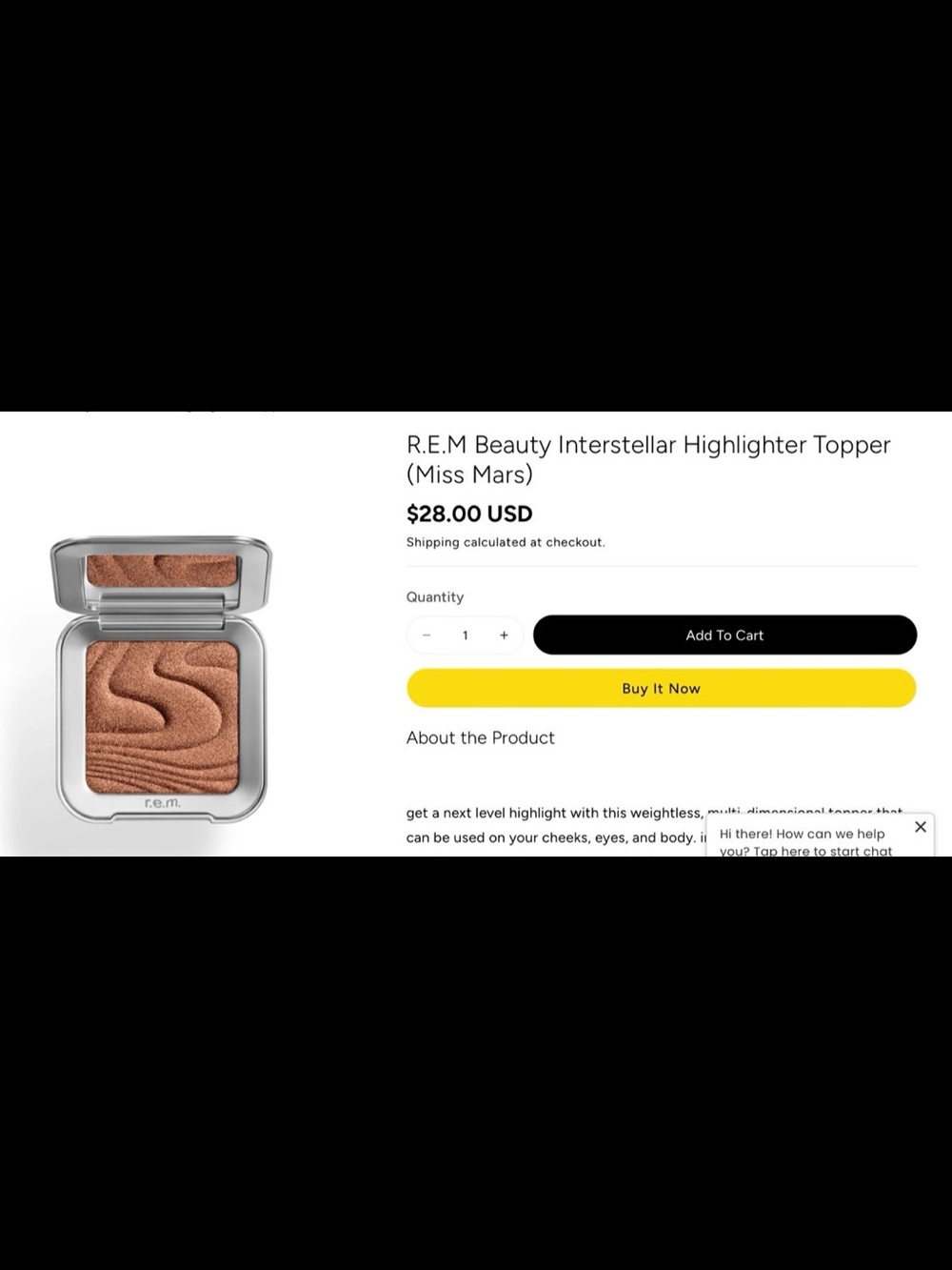 R.E.M Beauty Interstellar Highlighter Topper - Miss Mars (Bronze)